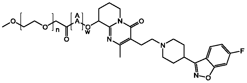 A kind of paliperidone polyethylene glycol conjugated prodrug and its preparation