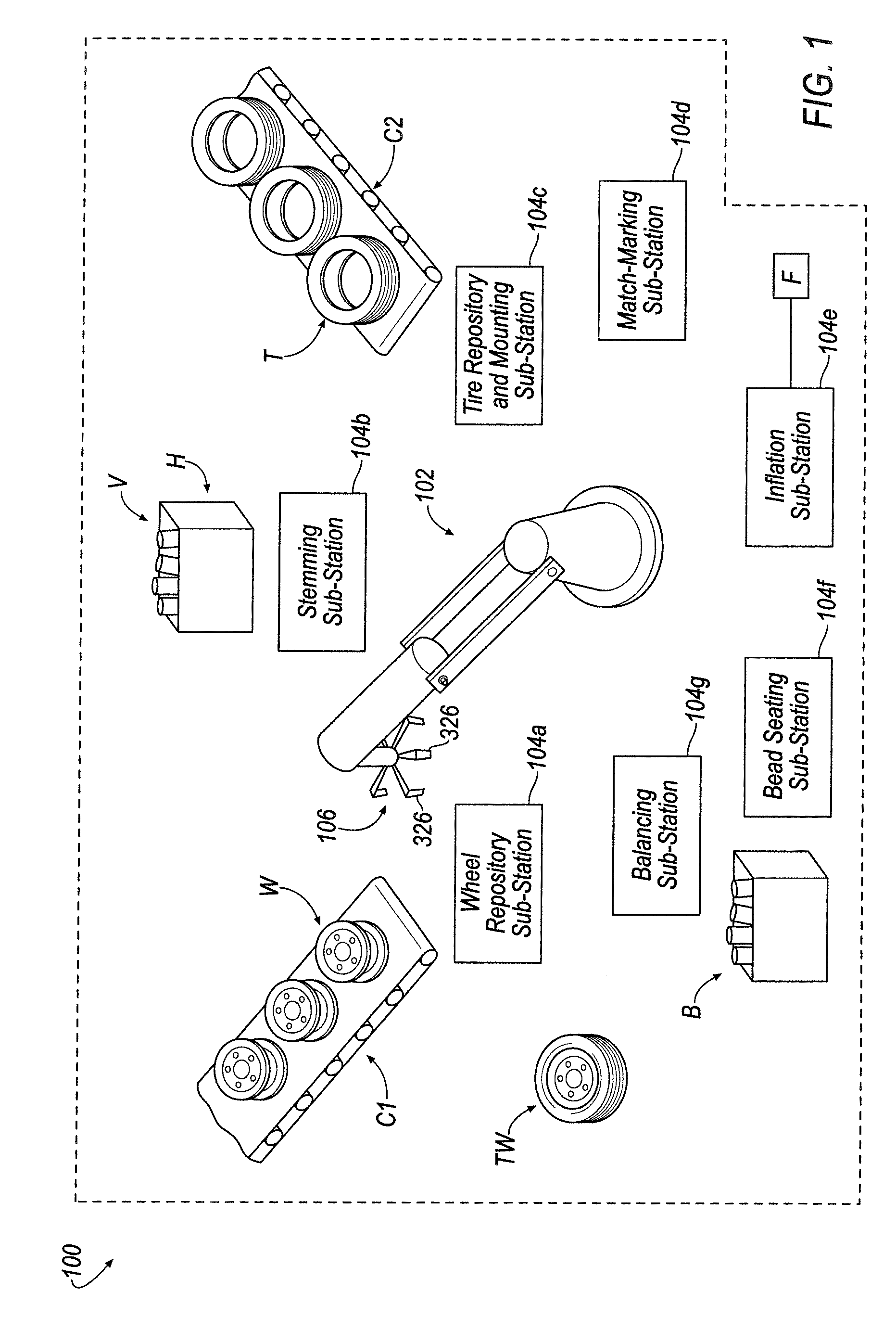 System and Method for Assembling a Tire and a Wheel