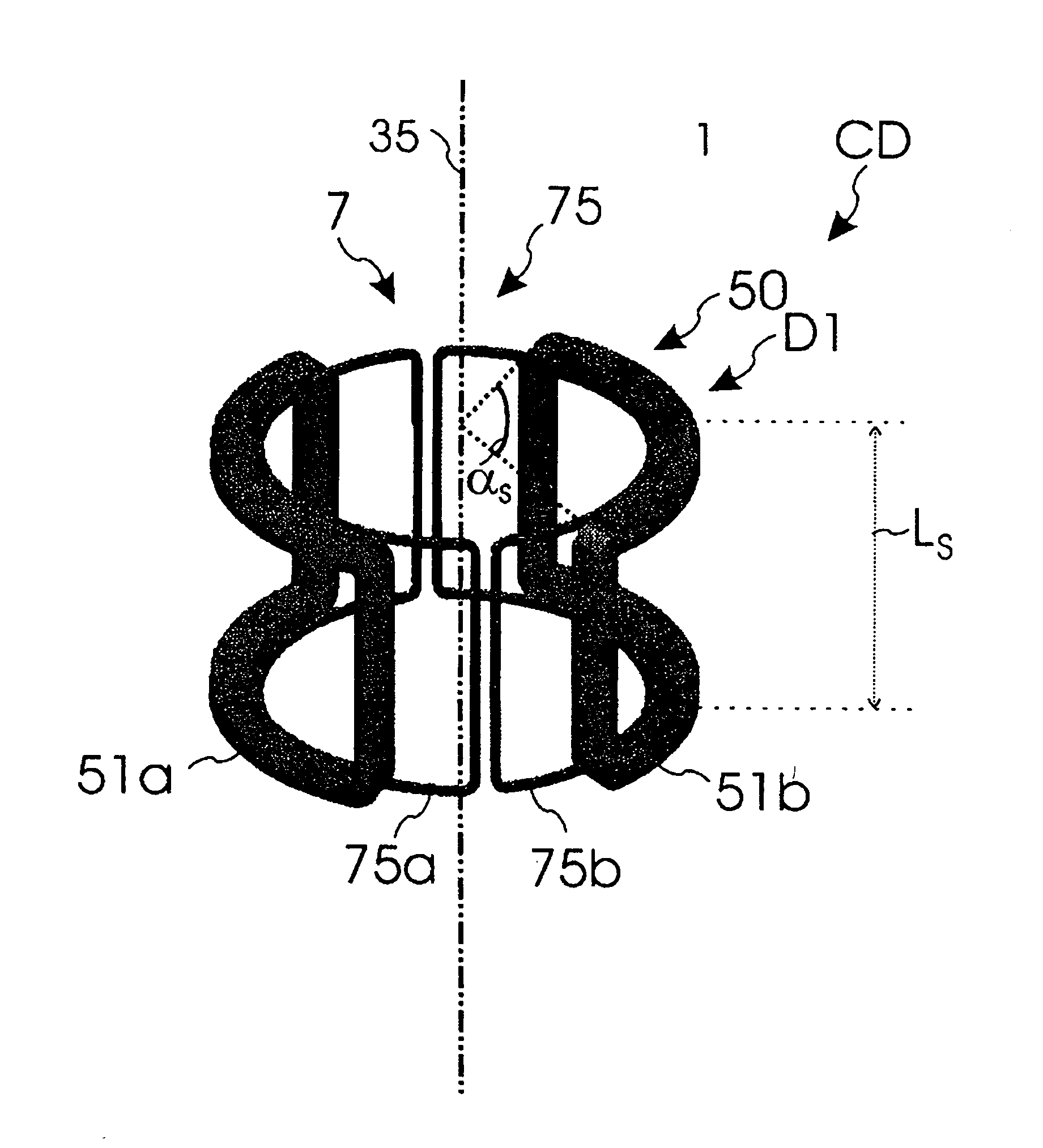 Charged particle deflecting system