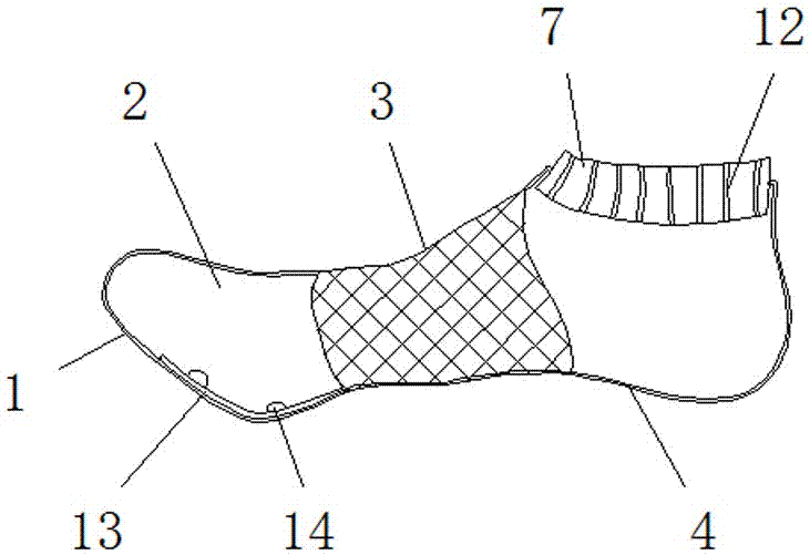 Sock with high breathable and air exchange functions