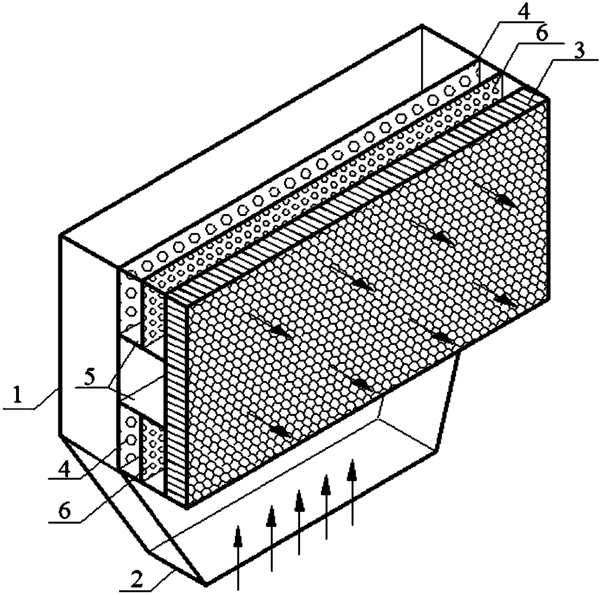 Plenum chamber with reverse speed distribution