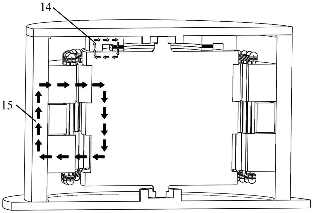 A stator electric excitation flywheel energy storage motor