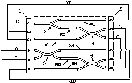 Cascaded Mach-Zehnder interferometer based reconfigurable comb filter and preparation method thereof