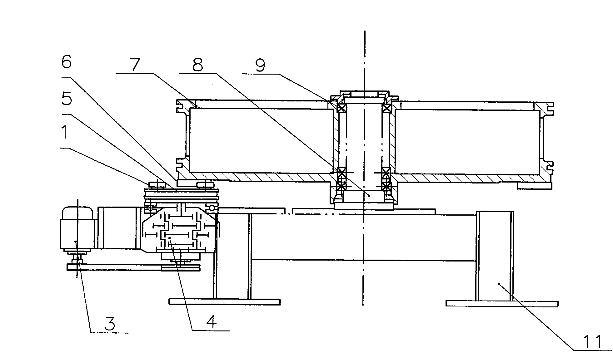 Intermittent rotation control mechanism for turntable