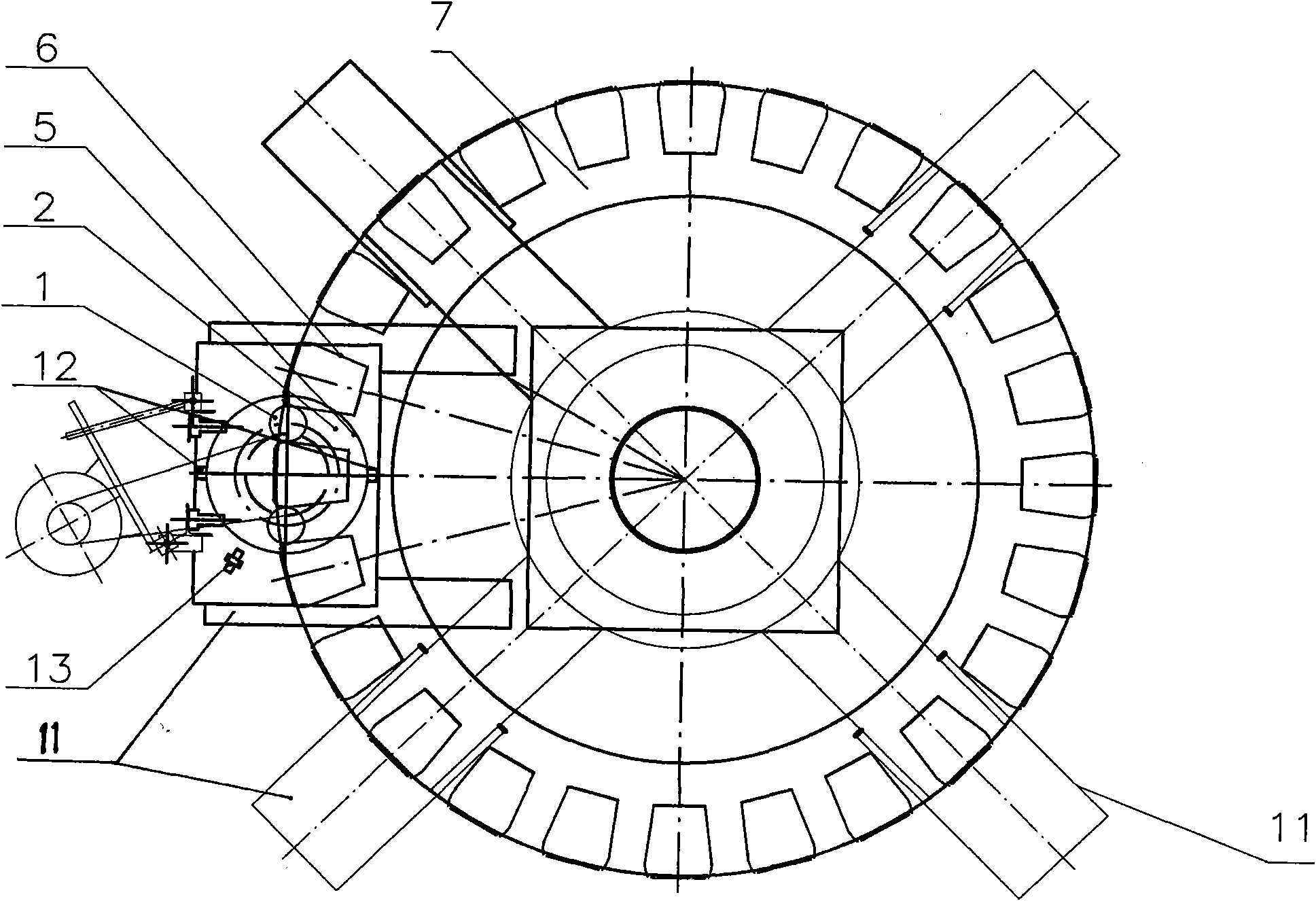 Intermittent rotation control mechanism for turntable