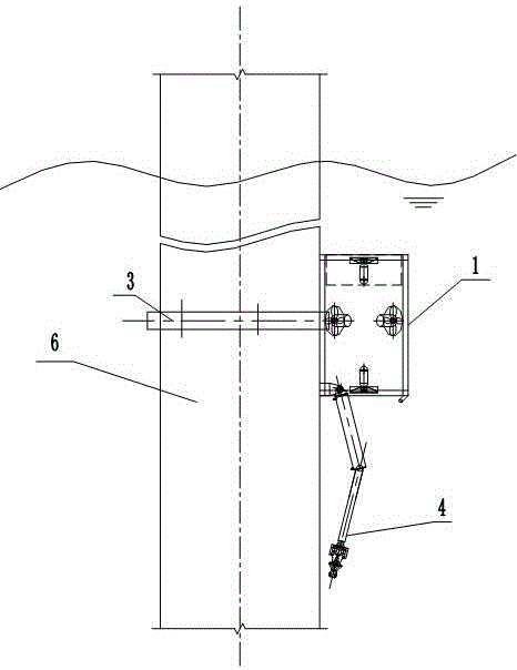 Underwater robot positioning system based on double-manipulator encircling pile column