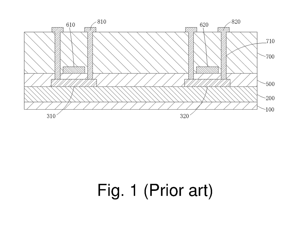 LTPS TFT Substrate Structure and Method of Forming the Same