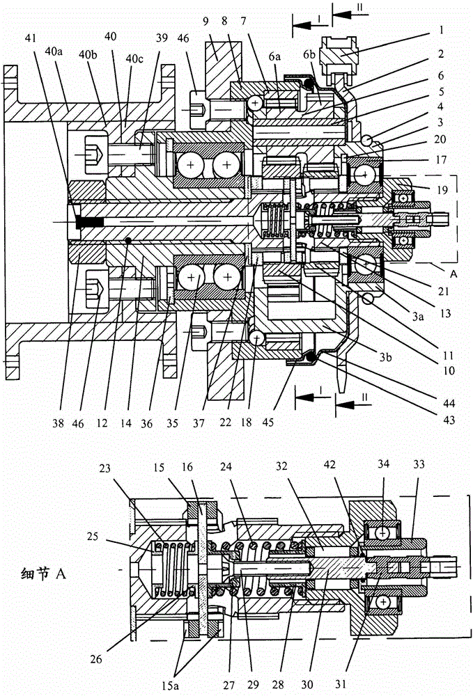 Transmission unit with planetary gearing system