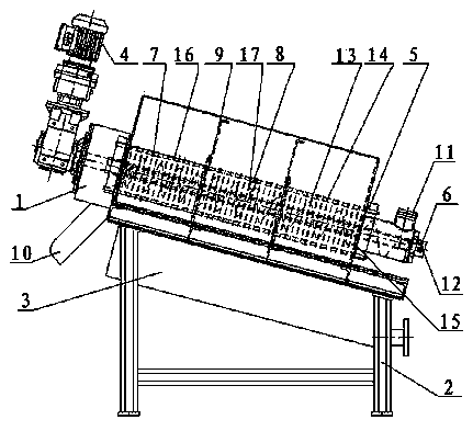 Sludge dewatering machine with floating rings