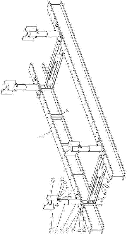 Adjustable fabricated jig frame for steel structure assembling and using method of adjustable fabricated jig frame