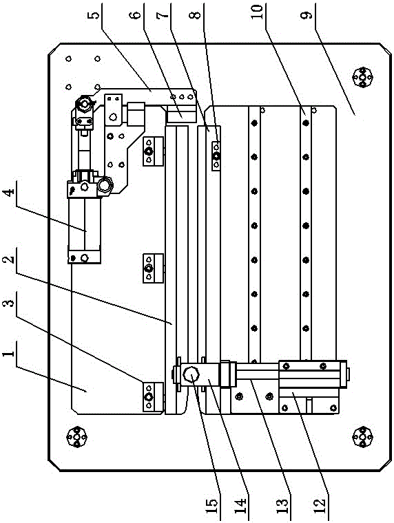 Installation device and installation method for automobile radiator sealing strip