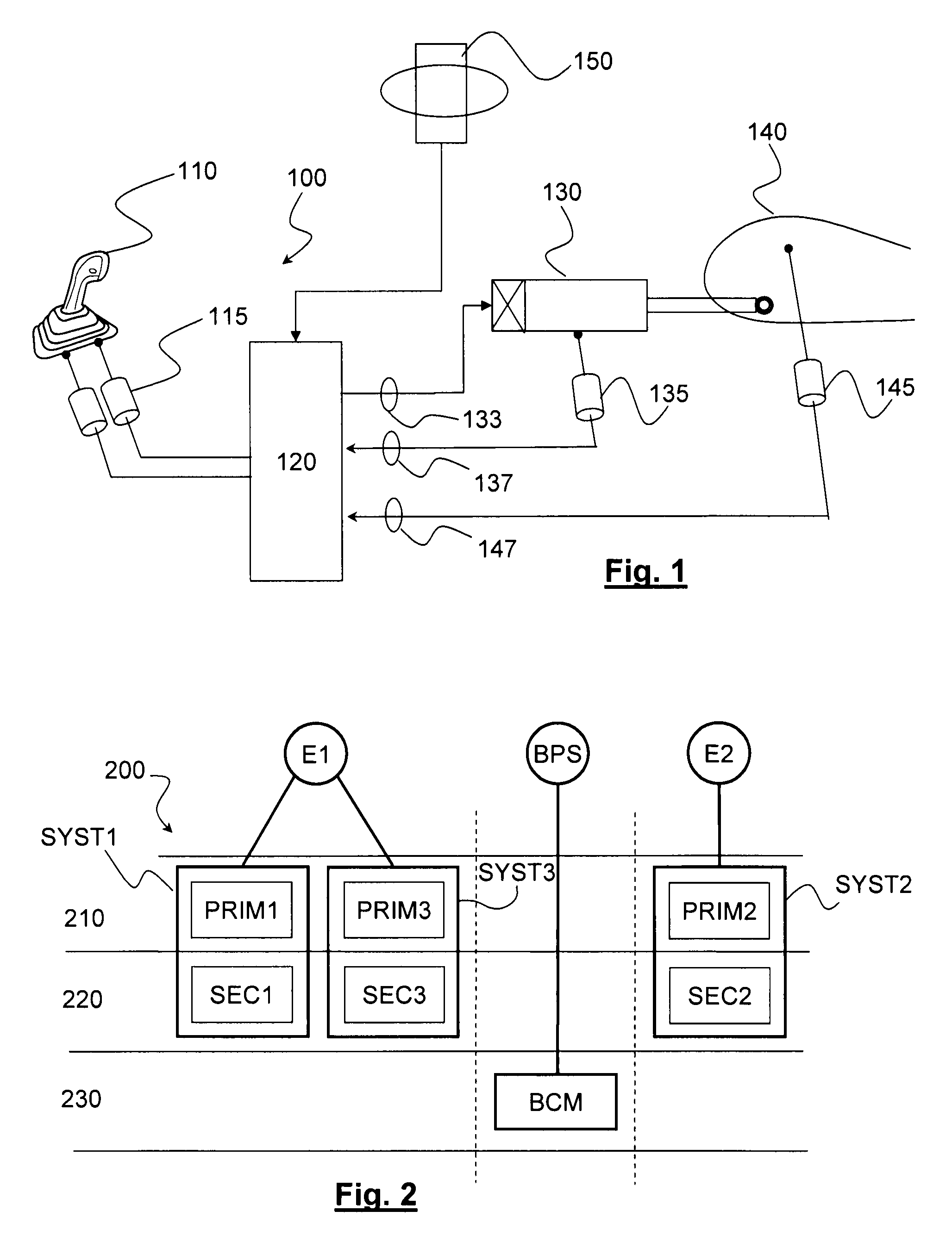 Distributed flight control system implemented according to an integrated modular avionics architecture