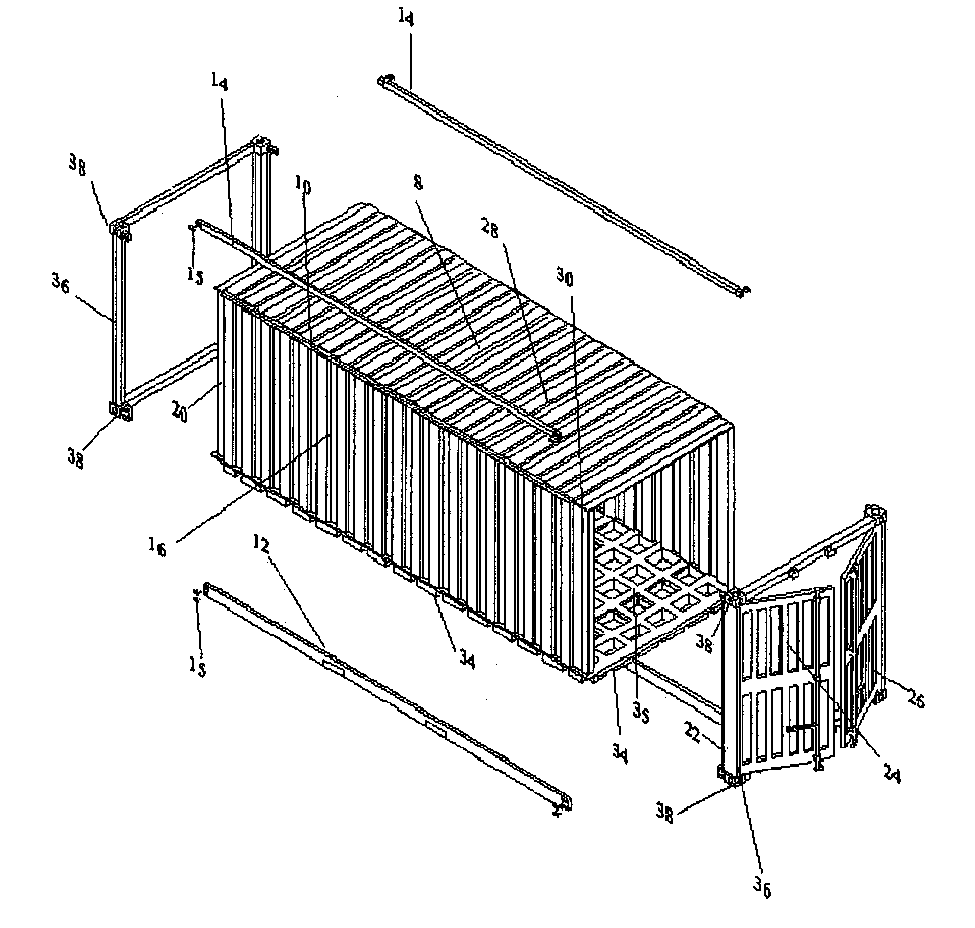 Smart hybrid intermodal recyclable shipping container, and method and apparatus therefor
