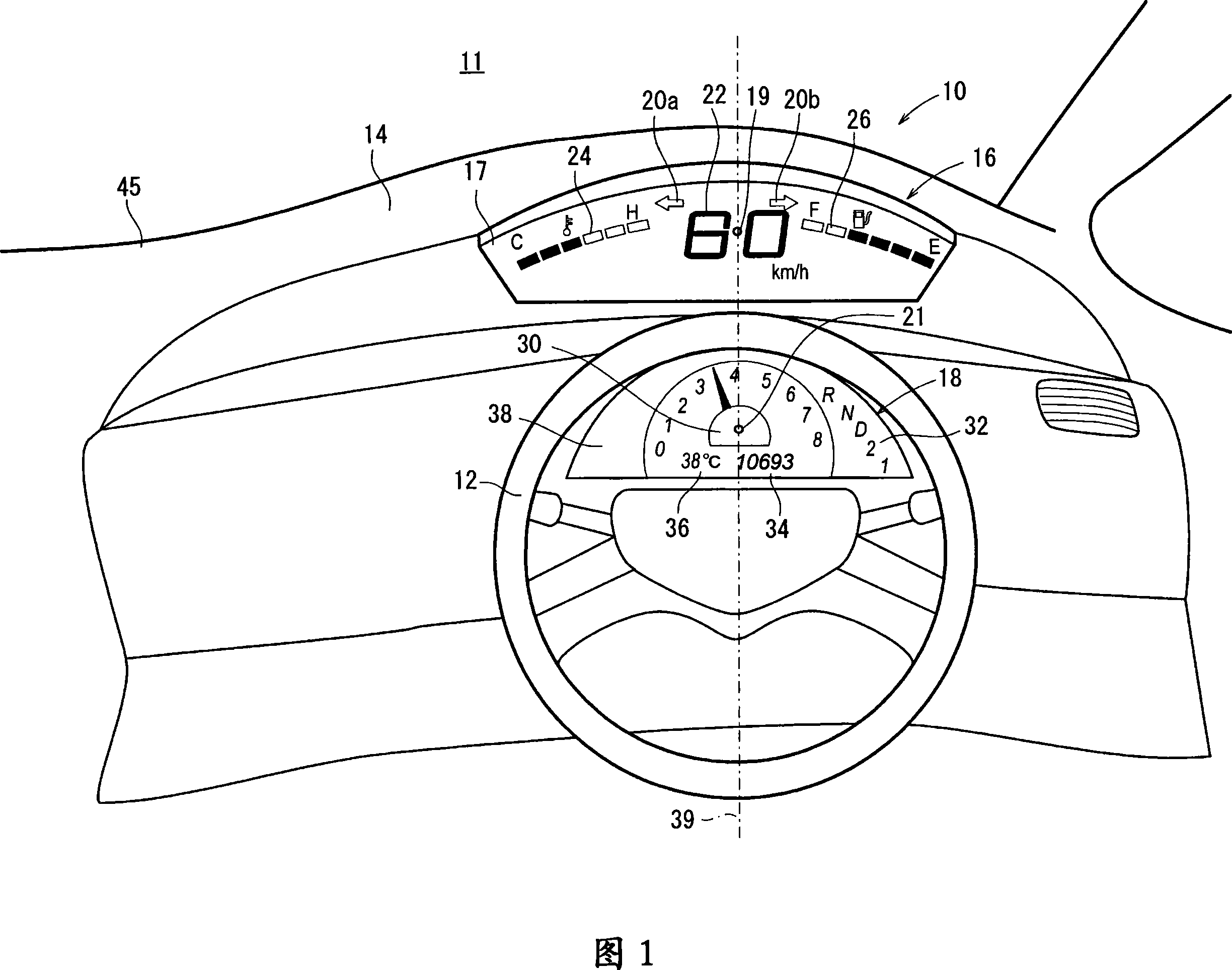 Vehicular instrument device, vehicle with vehicular instrument device, vehicular display device, and vehicle with vehicular display device