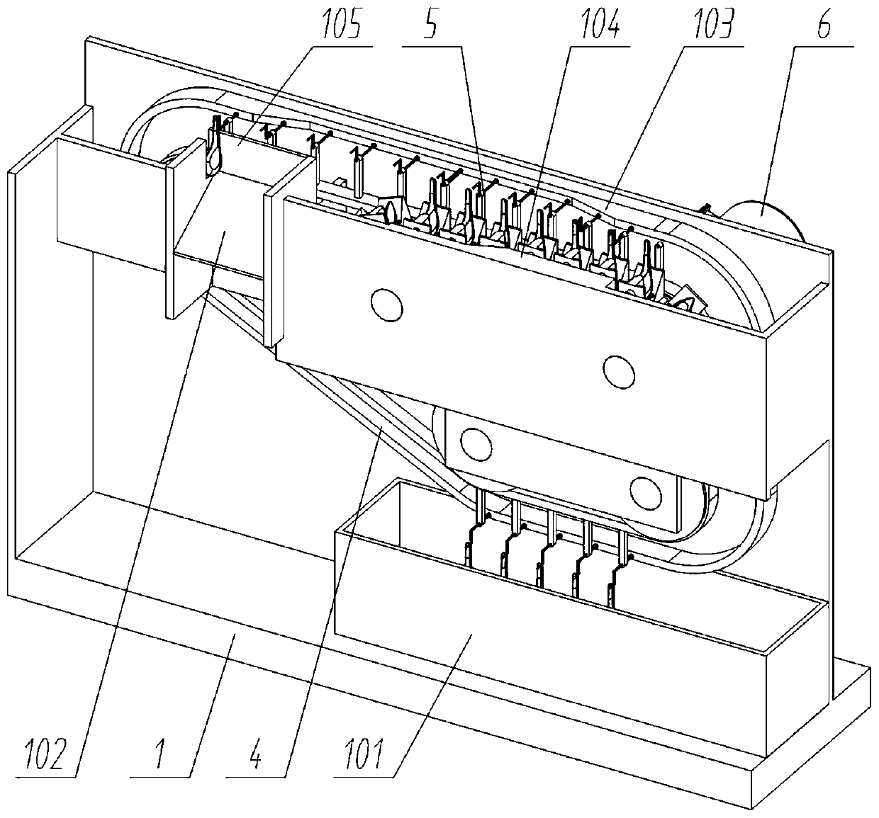Automatic glazing device for ceramic spoon production