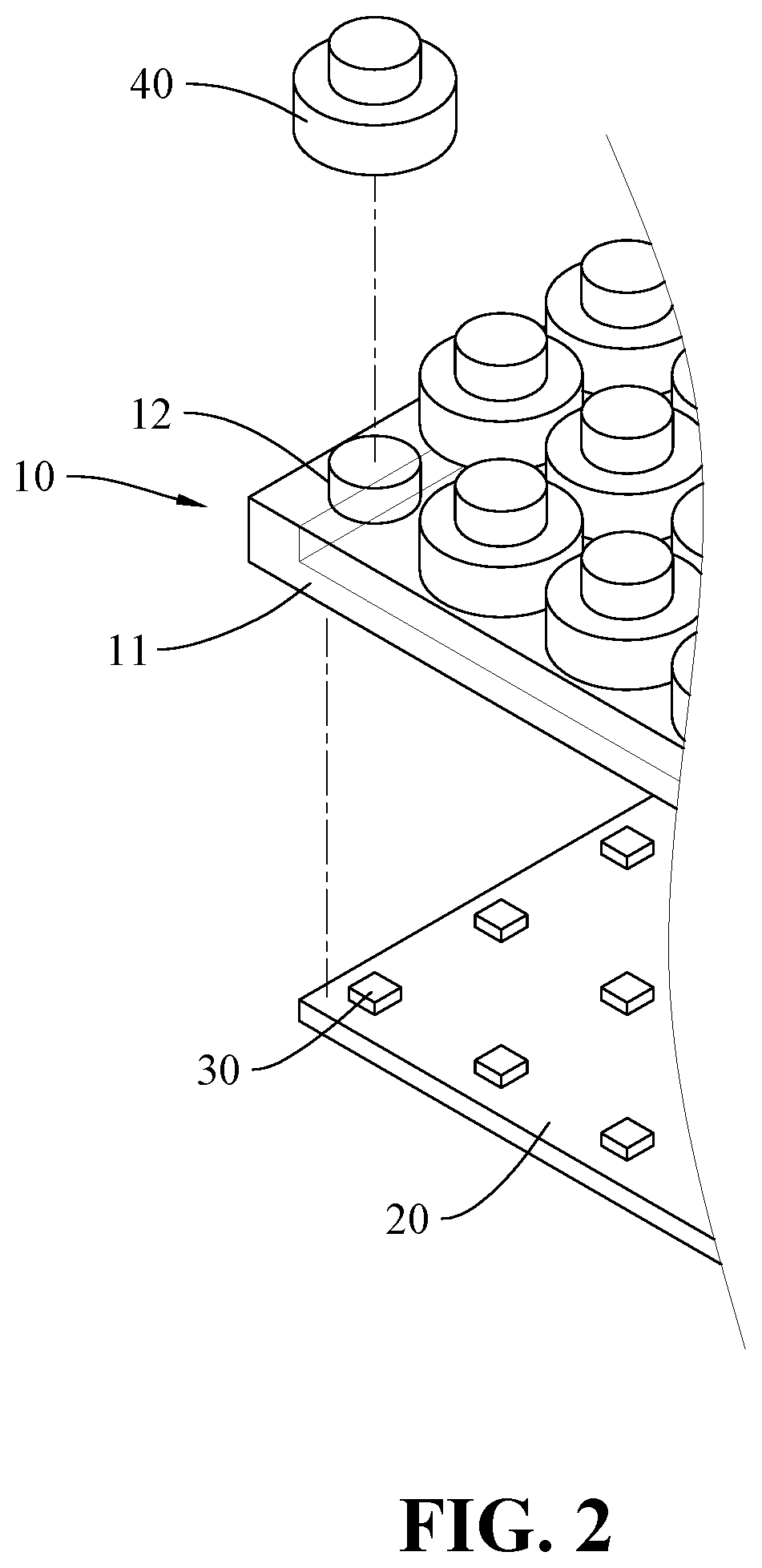 Puzzle building block capable of changing light-emitting areas