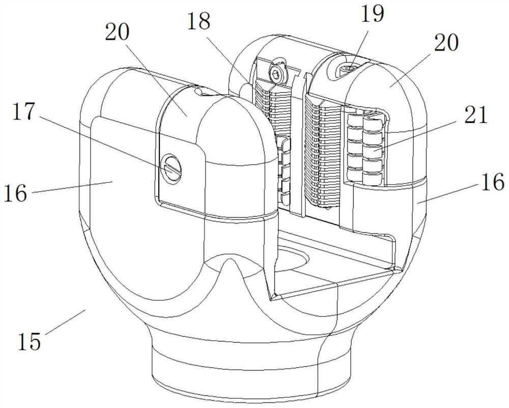 Isolation static contact and three-station isolation grounding switch