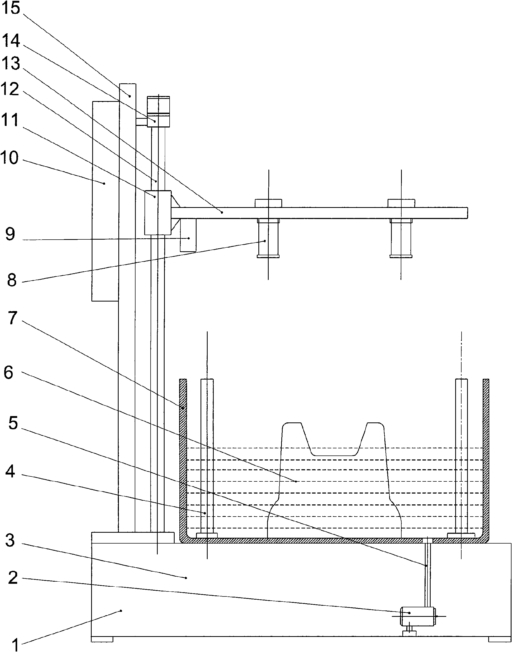 Multi-view acquisition device for acquiring product shapes by using liquid surface and acquisition method