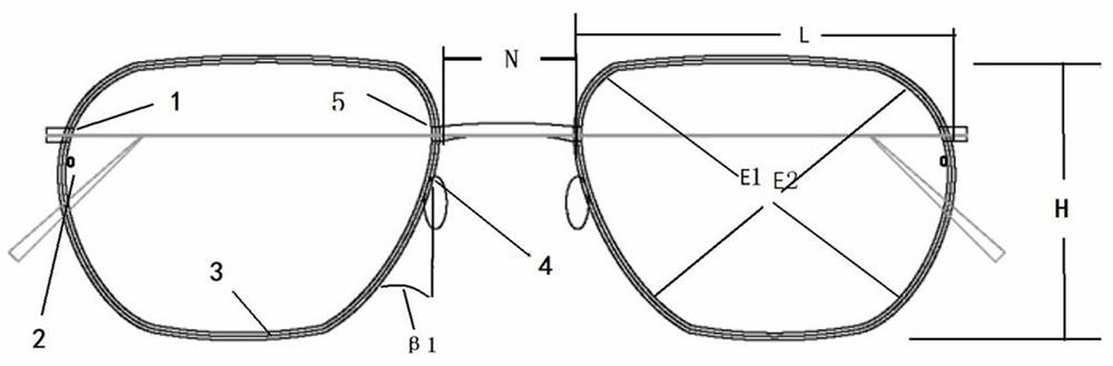 Spectacle frame suitable for assembling progressive multi-focus lenses and lens assembling method thereof