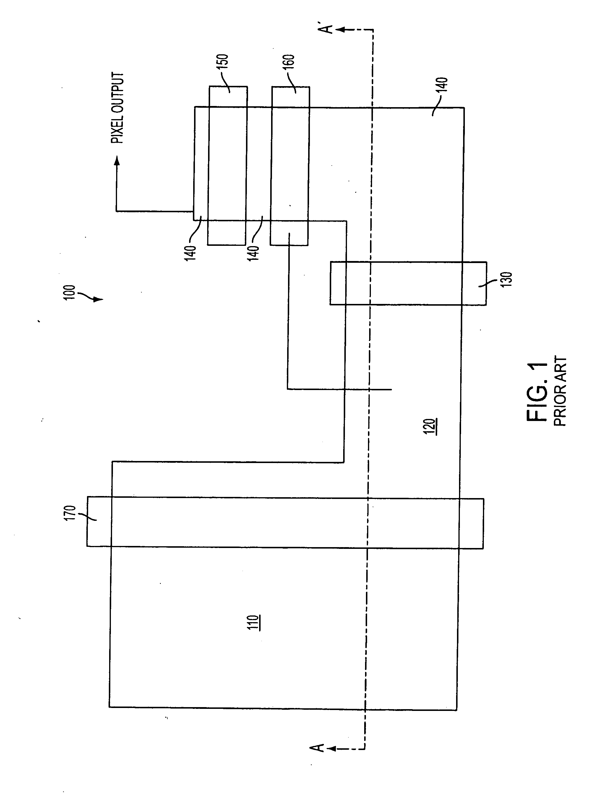 Elevated pocket pixels, imaging devices and systems including the same and method of forming the same