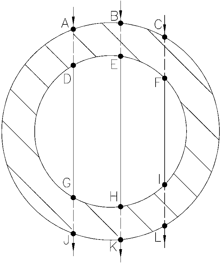 Detection algorithm for concentric circles of transparent pipe fittings