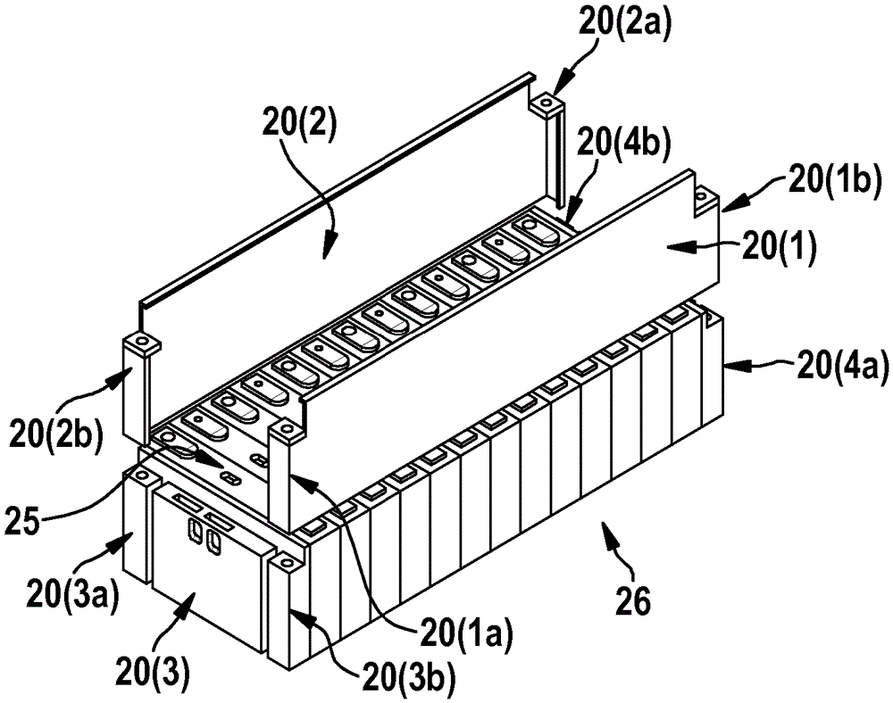 Retaining device for at least one battery cell