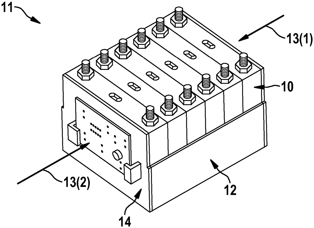 Retaining device for at least one battery cell