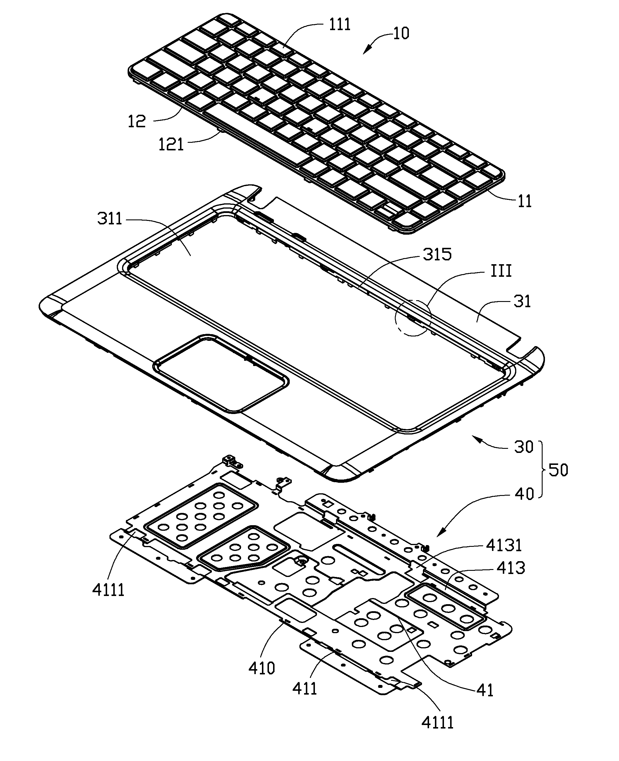 Mounting apparatus for computer keyboard