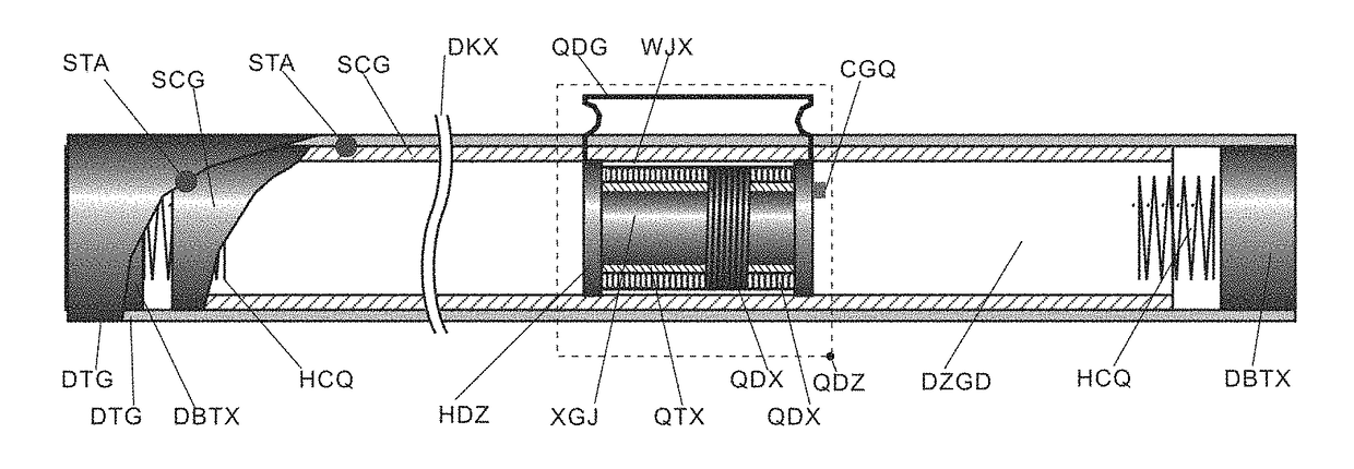 Linear motor based on radial magnetic tubes