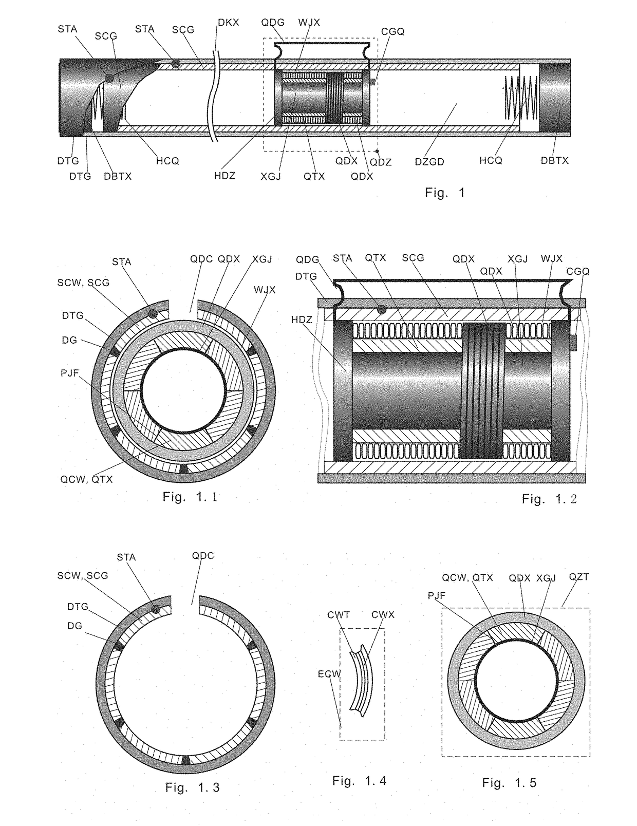 Linear motor based on radial magnetic tubes