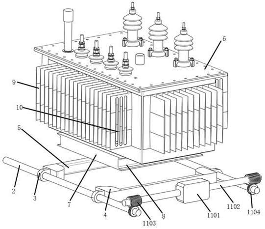 Power transformer with fire extinguishing function and good heat dissipation effect