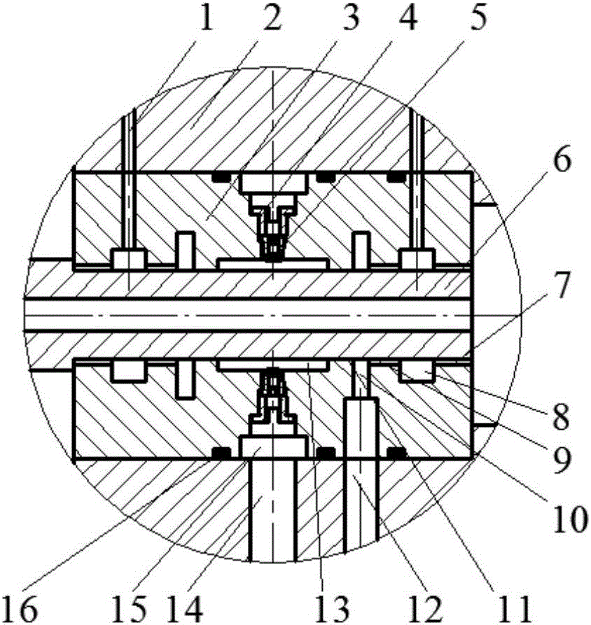 Dynamic and static pressurized-water bearing used for electric spindle auxiliary support with rear-mounted motor