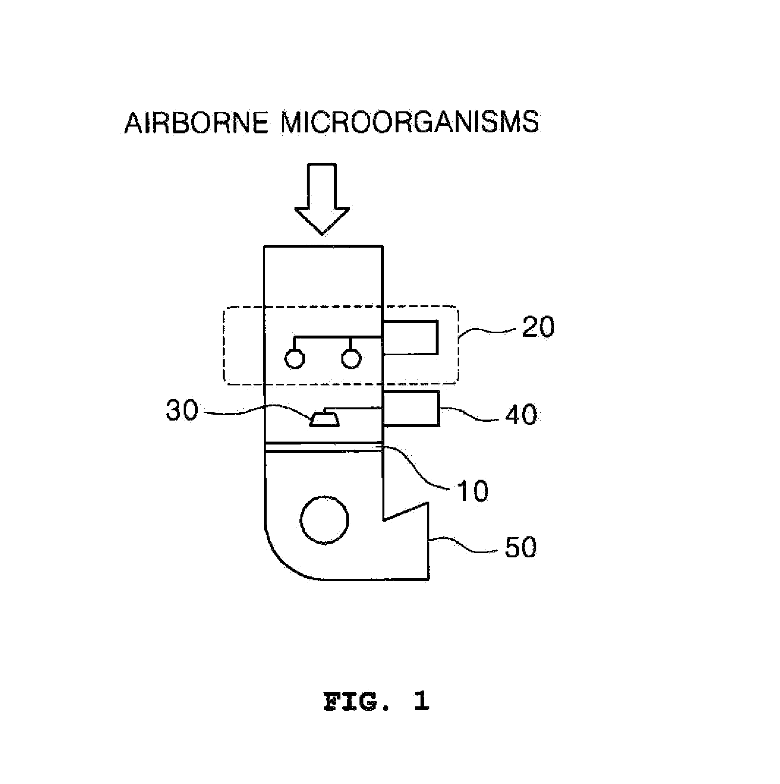 Apparatus for measuring floating microorganisms in a gas phase in real time using a system for dissolving microorganisms and atp illumination, and method for detecting same