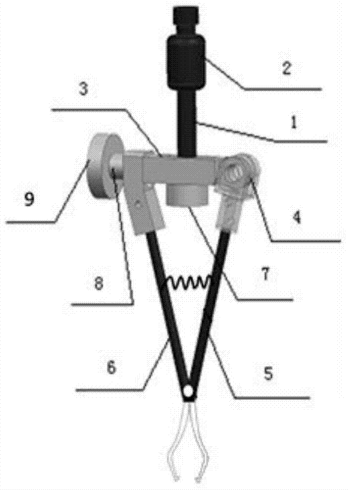A device for removing metal piles and nails in dental prosthetics