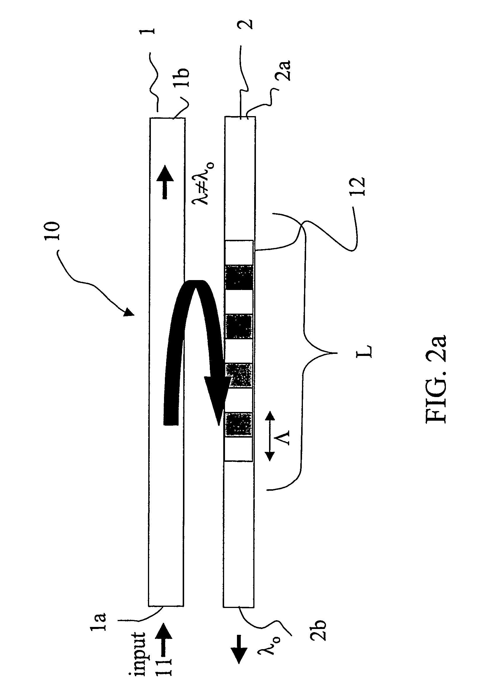 Tuneable grating assisted directional optical coupler