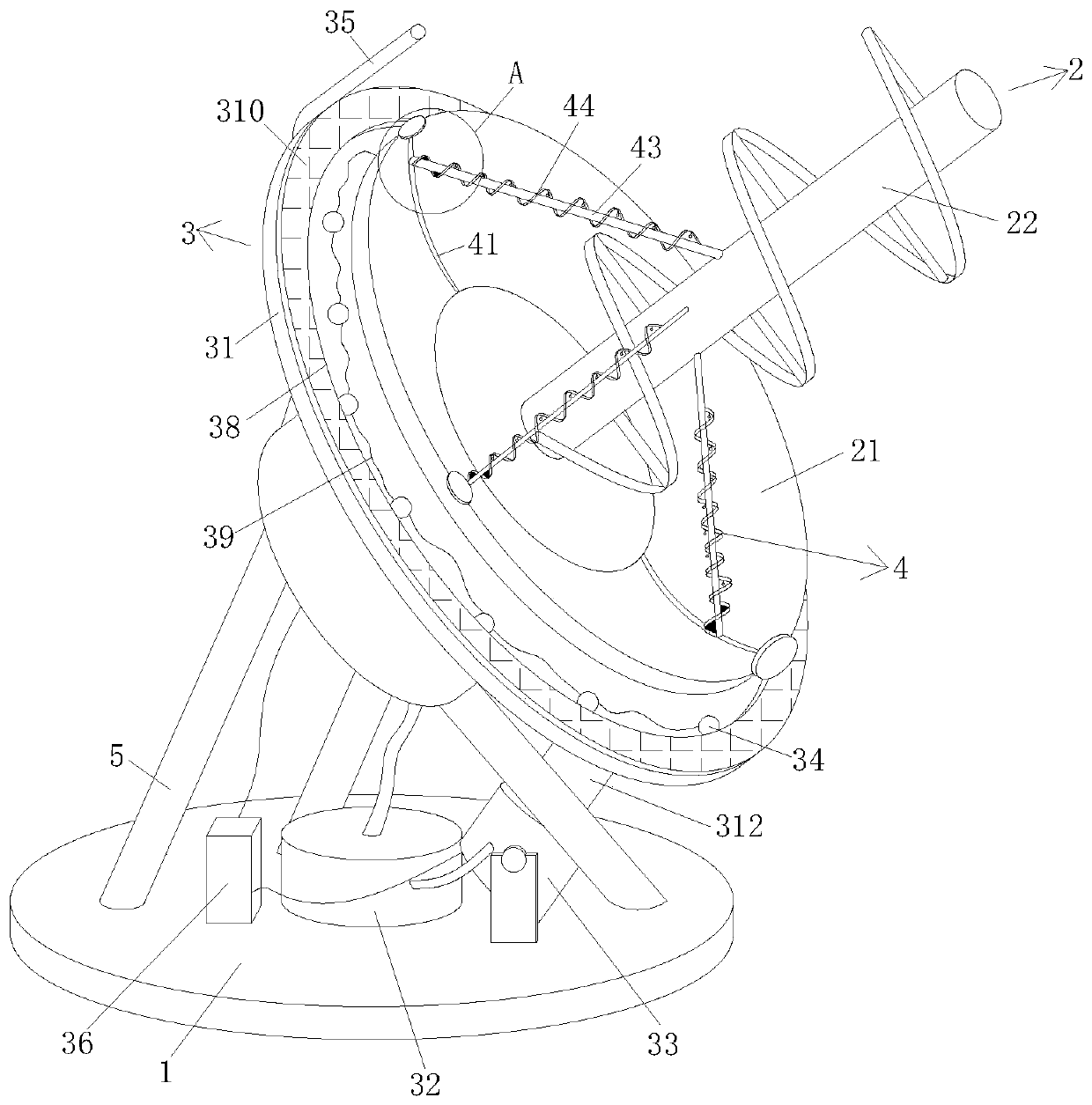 An anti-collision communication antenna installed outdoors