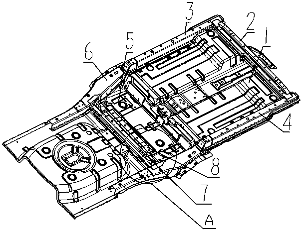 Battery pack installation structure and electric vehicle including battery pack installation structure