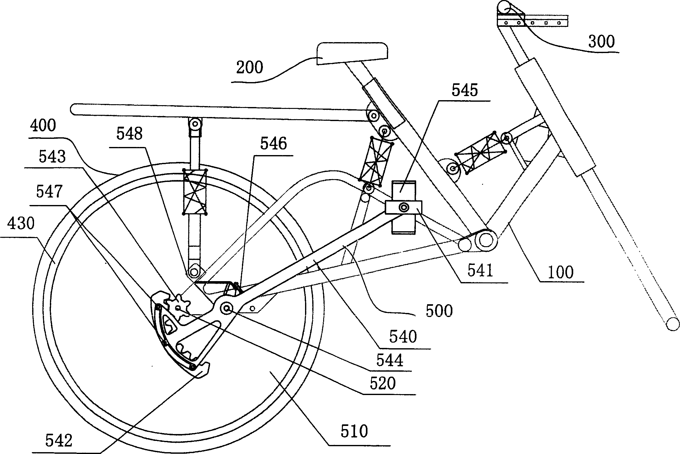 Reciprocating stepping type power-assisted bicycle