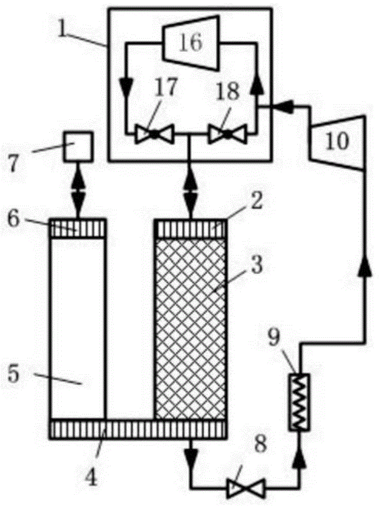 JT throttling refrigerating machine gas coupled with regenerative refrigerating machine