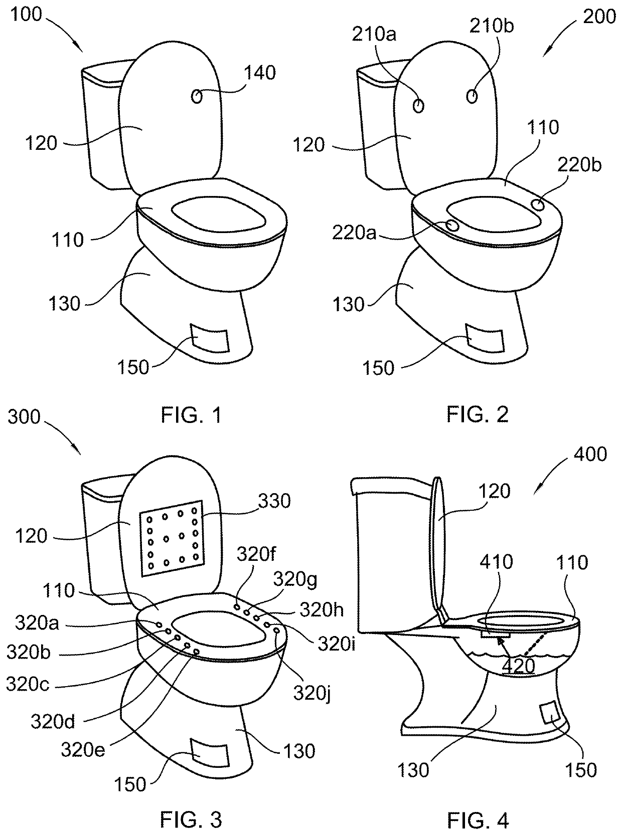 Medical toilet with acoustic transducers for collecting health-related measurements