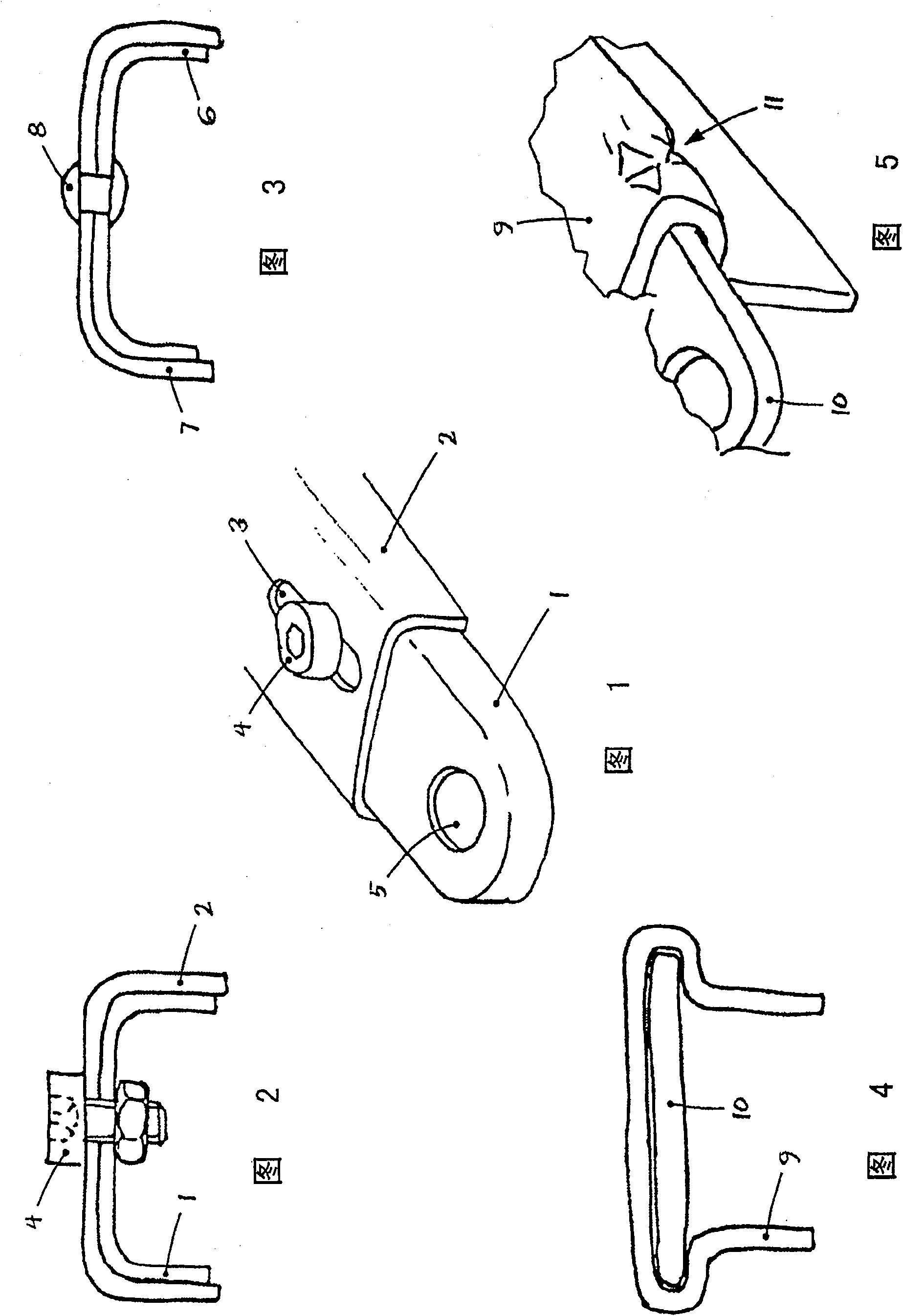 Assembled wheel guiding system arm