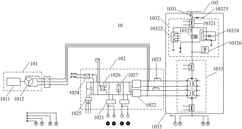 Traction circuit of dual-power source motor train unit