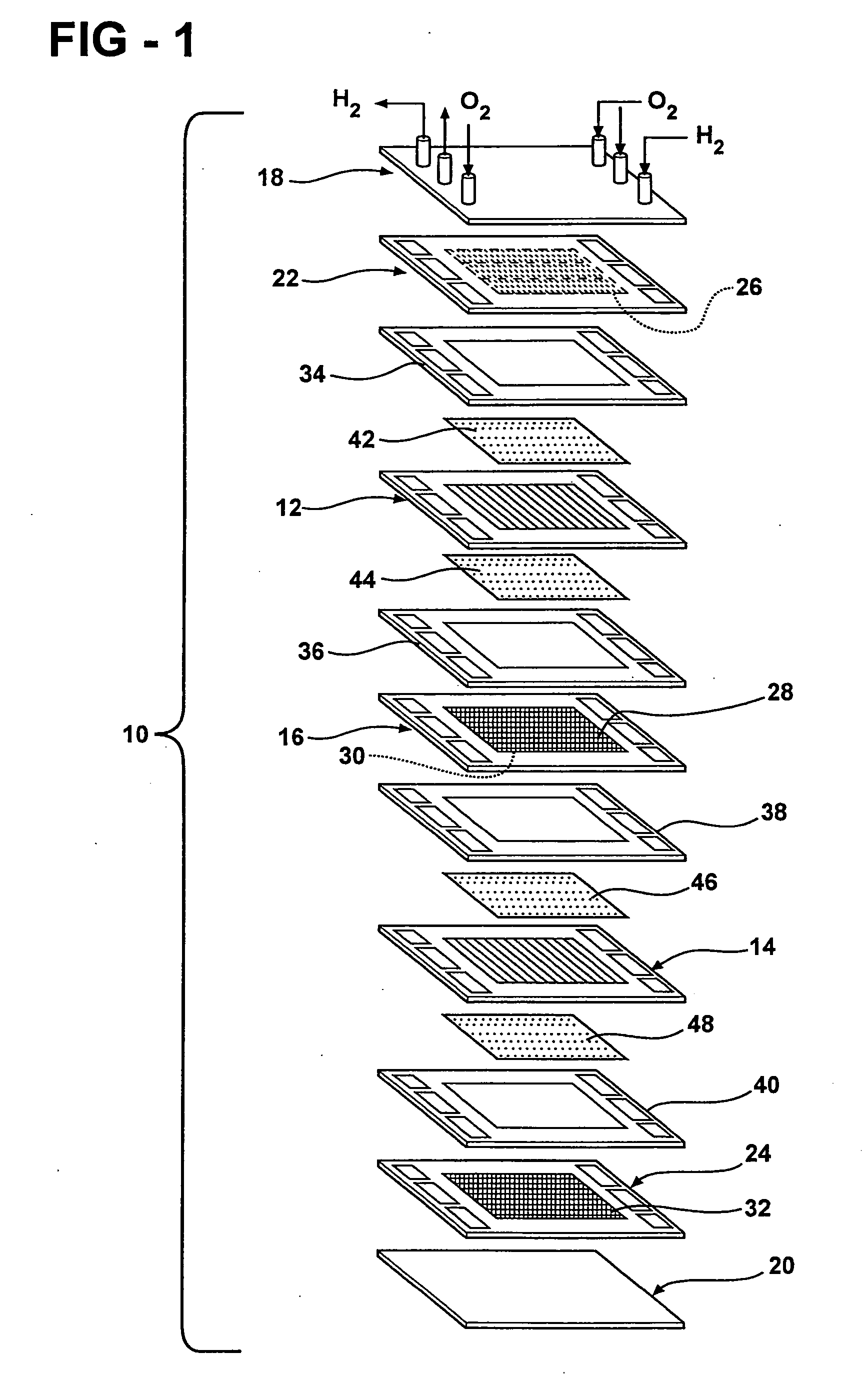 Balanced hydrogen feed for a fuel cell