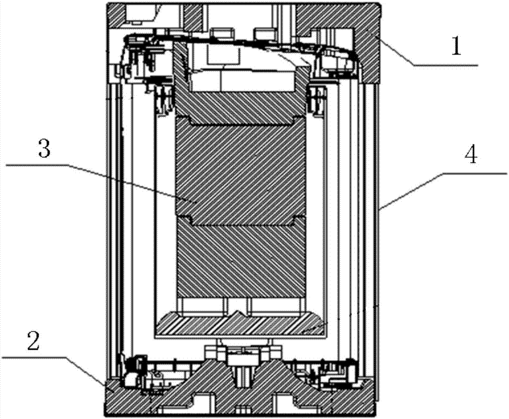 Lying packaging structure and packaging method for washing machine