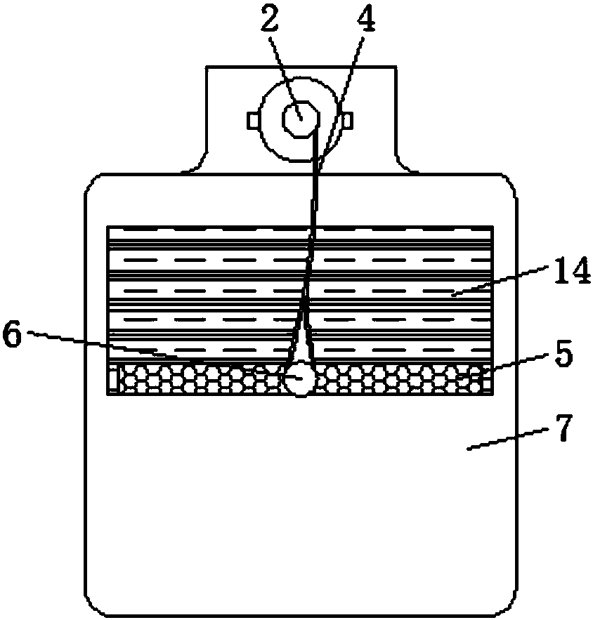 Dirt collecting device for sewage treatment