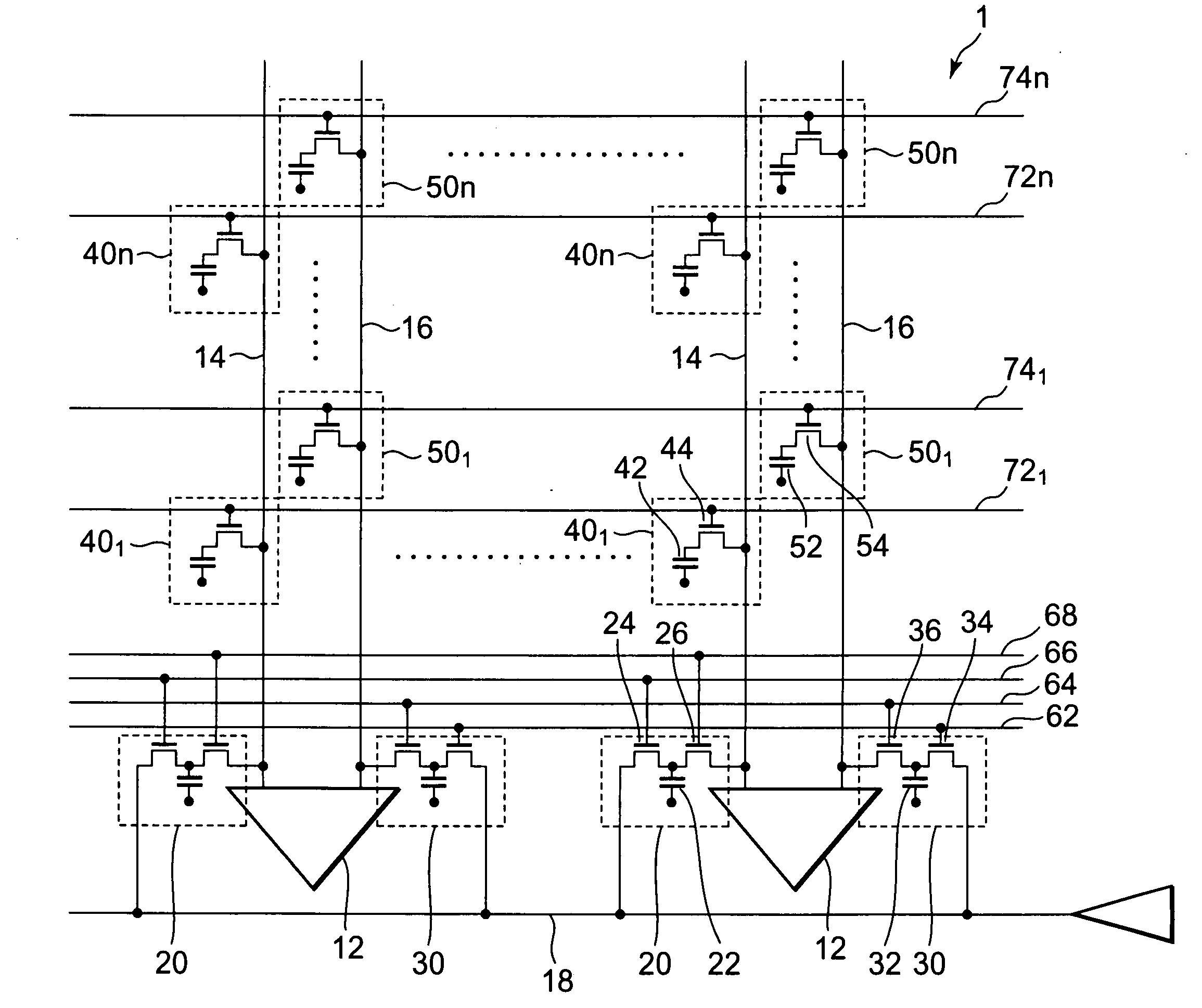 Semiconductor memory device having memory cell and reference cell connected to same sense amplifier and method of reading data thereof