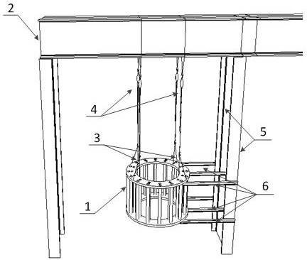 A pre-embedding method for the circular foundation frame of the bale turntable