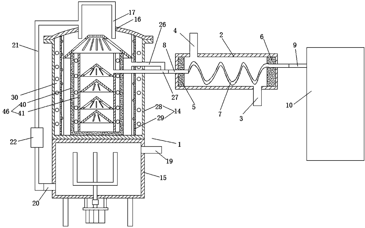 Distillation and condensation device for strong acid and strong alkali