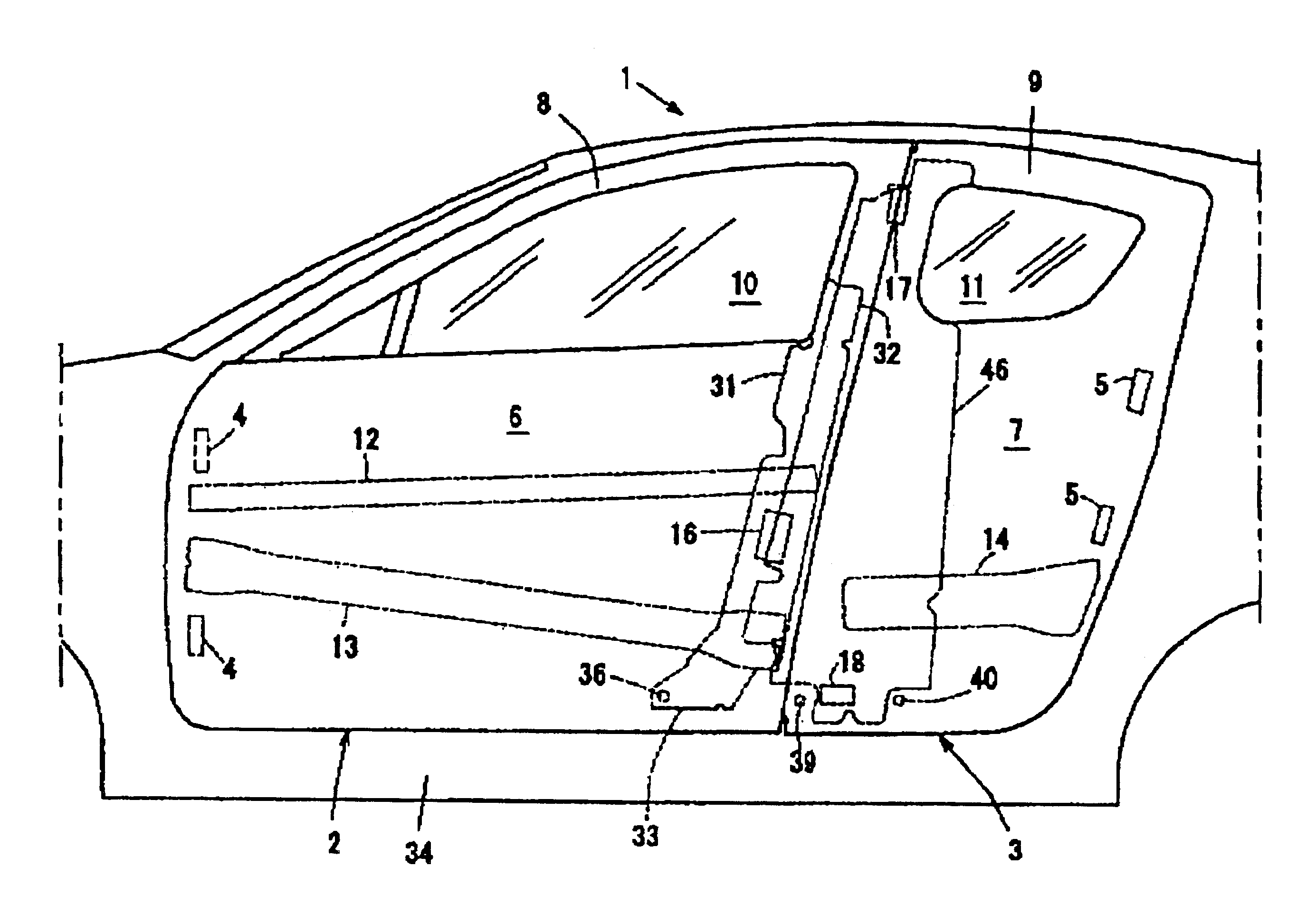 Vehicle side-door structure