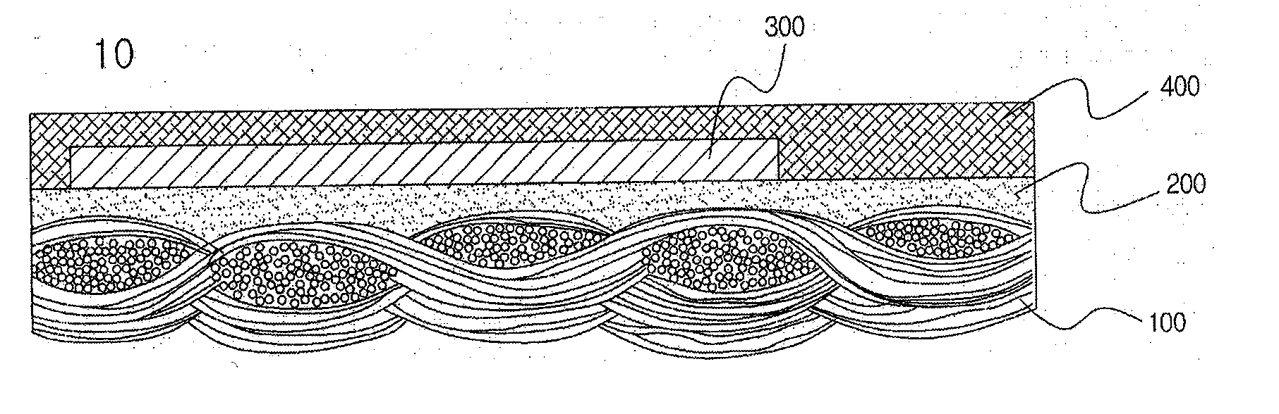 Flexible printed conductive fabric and method for fabricating the same